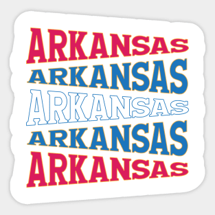 TEXT ART USA ARKANSAS Sticker